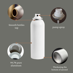 Vente en gros pour fabricant écologique Aérosol d'aluminium élégant Emballage durable par pulvérisation au Vietnam