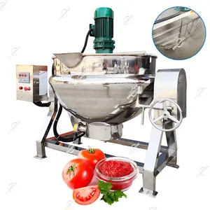Ketel Met Mantel 500l Industriële Elektrische Stoomkookketel Voor Snoep Roeren Pot Mixer Machine