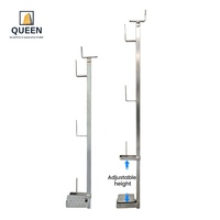 LINYIQUEEN Garde-corps de sécurité temporaire en acier galvanisé réglable et coulissant, accessoire de sécurité pour la construction