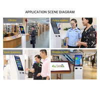 Terminal pembayaran 15.6 21.5 32 43 inci berinteraksi Layanan Mandiri mesin kios informasi layar sentuh kapasitif dengan braket POS