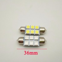 Ampoules LED de voiture Festoon 5050 6SMD 31/36/39mm/41mm 24V 12V Blanc/Bleu/Vert/Rouge/Jaune/Rose FT C5W pour éclairage intérieur de porte