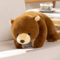 Peluche Premium Tribe Premium Lying Series Ours brun Panda Ours polaire Réaliste Doux Confortable Mignon Coton PP Brodé