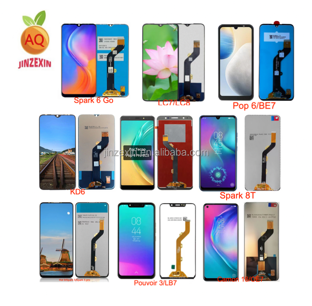 Mobile Phone Lcds for Tecno Smart 5 Display Screen Touch Digitizer Assembly for Tecno Spark 7 8 LCD Screen for Spark 6 Go Lcd
