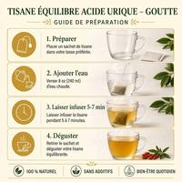 Thé naturel en sachets pour l'équilibre de la goutte et de l'acide urique, pour le confort des articulations et l'équilibre métabolique, vente en gros directe usine