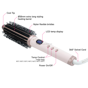Cepillo Eléctrico Térmico para Peinar y Rizar el Cabello |   Cepillo Cerámico Térmico con Control Inteligente de Temperatura para Dar Volumen - Product Image 4