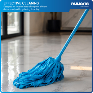 Mop in microfibra a strisce. Mop super assorbente per la pulizia di pavimenti bagnati, adatto sia per uso residenziale che commerciale. Per tutti - Product Image 2