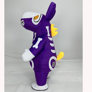 Costume de mascotte de cheval Baldi Poppy, sorcière mystérieuse, violet foncé, 2 m de haut, pour adultes, Halloween, Carnaval - Product Image 3