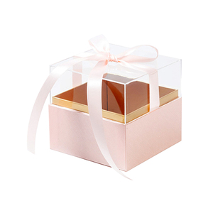 Wholesale Luxury Transparent Acrylic Gift Box Wedding Packaging Paper Boxes With lid Custom Size