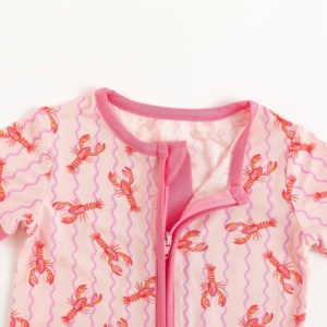 <span class=keywords><strong>Pijama</strong></span> de Bambú para Bebé Niña Miozing, Mono Transpirable de Verano 	 Ropa de Bebé de Bambú de 180 g/m² con Estampado Personalizado al por Mayor - Product Image 4