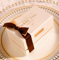 Boîte cadeau en carton durable, recyclable, auto-élevante, en deux parties, avec logo personnalisé, gaufrage et estampage à chaud pailleté, pour mariage, vente en gros
