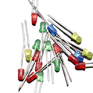 F3 cắm thẳng <span class=keywords><strong>Led</strong></span> đỏ xanh xanh ánh sáng <span class=keywords><strong>LED</strong></span> đầu tròn ngắn pin dài <span class=keywords><strong>Led</strong></span> 3mm cắm vào bóng đèn - Product Image 3