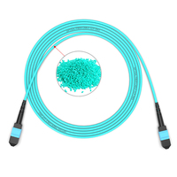 Kabel Patch Optik MTP/MPO Tipe-B Low Loss 3.0mm LSZH 50/125 OM3 OM4 Cross MM 12-core MPO Kabelasi Kepadatan Tinggi