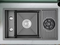 Évier de cuisine intelligent multifonction numérique en acier inoxydable SUS 304 avec cascade et technologie Nano