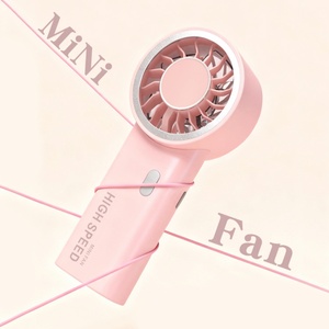 1200mAH Rechargeable Mini Turbo Hand Fan <b>Battery</b> Operated Air Conditioner Fan 3 Speed Portable Wearable Fan for Outdoor - Product Image 4