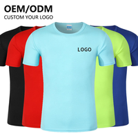 T-shirt pour homme OEM en gros, T-shirt uni en polyester, T-shirt personnalisé avec impression par sublimation, logo, séchage rapide, T-shirt ajusté pour homme