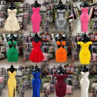 Robe Courte Moulante Femme à Découpes et Bretelles, Coupe Slim, Froncée, Idéale Soirées et Clubs – Fabricant de Guangzhou