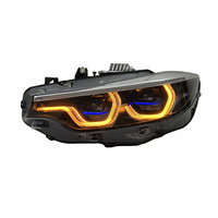 Feux avant LED SJC pour BMW Série 4 F32 F36 F80 F82 M3 M4 2013-2019, triple couleur DRL jaune/blanc/ambre, phare Plug and Play