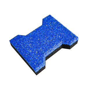 Briques de sol en caoutchouc de sécurité Absorption des chocs Carrelage à haute densité Carrelage de sol en caoutchouc pour aire de jeux Carrelages de sol en caoutchouc épais et inodore - Product Image 4