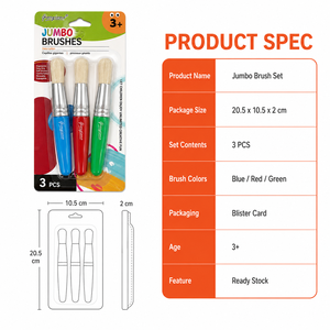 Set di 3 Pennelli Jumbo Giorgione, Pennello Rotondo Grande con Impugnatura Ergonomica per <span class=keywords><strong>Pittura</strong></span> Artistica - Product Image 3