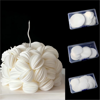 Papier gaufré rond de 0,35 mm, blanc et rose, comestible, pour décorer les gâteaux d'anniversaire, de mariage, de fête, les desserts, les fournitures de décoration de gâteaux