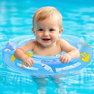 New Style Baby Swimming Float Adjustable Seat Double Layer PVC <b>Inflatable</b> Infant Toddler <b>Pool</b> Float Swim Trainer - Product Image 1