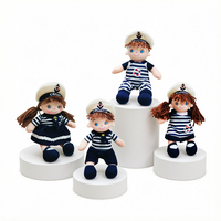 Boneka Kain Plush Seragam Pelaut Lembut Bordir Logo Kustom Anak Laki-laki Perempuan Boneka Kain Isi Dakron Souvenir Turis Hadiah