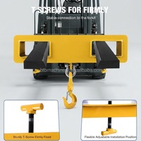 Aksesoris Jib Forklift 1 Ton Kelas Industri, Pengait Angkat Putar dengan Penahan Tumit untuk Standar Pabrik Manufaktur