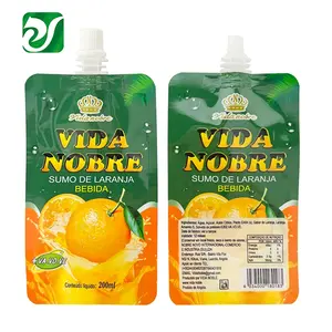 bolsa de suero para bebida kundendefinierte nylon-kunststoff-getränketüte stehende 100 ml 200 ml auslaufbeutel für saft