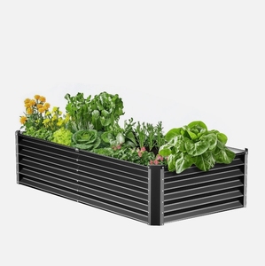 Jardinera Rectangular Galvanizada de Instalación Rápida, Resistente a la Oxidación, Personalizable, para Cultivo de Tomates, Pimientos y Hierbas - Product Image 3
