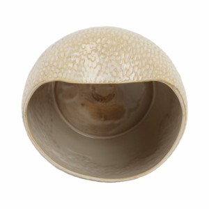Vaso in ceramica moderno con bordo smerlato, forma aperta arrotondata decorativa per soggiorno, camera da letto, decorazioni per la casa - Product Image 6