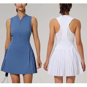 DCK-1002 轻质女式A字网球服，百褶裙，立领，健身锻炼户外运动服 - Product Image 2