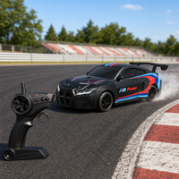 Nouveautés 2026 : Voiture de course télécommandée électrique mini 2.4G en alliage à l'échelle 1:64 avec phares LED, voiture RC de drift de bureau pour enfants