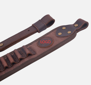 สายสะพายปืน HiBO OEM ผ้าแคนวาสและหนัง พร้อมที่ใส่กระสุน - Product Image 5