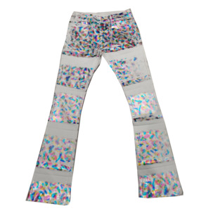 Custom Silver Wax Bronce Wax Color Denim Jeans - Product Image 4