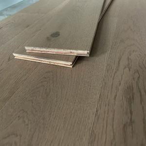 เชฟรอนไม้เชิงวิศวกรรมพื้นไม้ปาร์เก้ลวดเคลือบยูวีสีขาวแปรงโอ๊คพื้นไม้<span class=keywords><strong>ลอย</strong></span> - Product Image 3
