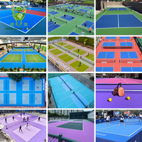 Kit de revêtement de terrain multi-couches acrylique aqueux : Apprêt, couche texturée renforcée au silice et couche de finition UV pour pickleball et tennis