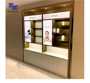 <span class=keywords><strong>MDF</strong></span> Blanco Cosmético Display Stand Cuidado <span class=keywords><strong>DE</strong></span> LA PIEL Gabinete Escaparate para el centro comercial al por menor - Product Image 5
