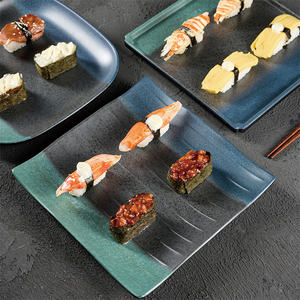 Harmonie Nieuwe Moderne Japanse Vierkante <span class=keywords><strong>Melamine</strong></span> Plaat Schotel Japandi Stijl Voor Sushi En Steak Diner Eigentijds Design - Product Image 1