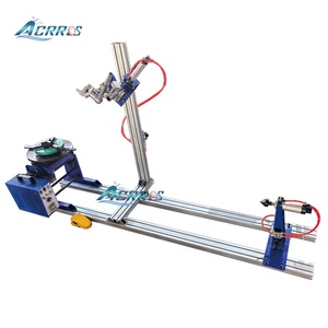 Double Guide Rail Combination 300kg 200kg 100kg Load Capacity Welding Turntable Automatic Rotary Welding Positioner for Pipes - Product Image 2