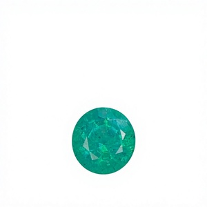 Esmeralda Natural Zambiana de 8MM, Calidad Superior Certificada, Corte Redondo, con Buen Color y Brillo, Gema Suelta de 2.36 Quilates - Product Image 1