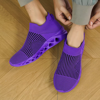 Chaussures à enfiler pour hommes en maille tricotée, légères, respirantes, confortables, avec absorption des chocs et semelle EVA, baskets décontractées d'été