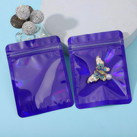 Sacs d'emballage réutilisables en Mylar holographique personnalisables avec logo pour colliers, bagues, broches et boucles d'oreilles - Vente en gros