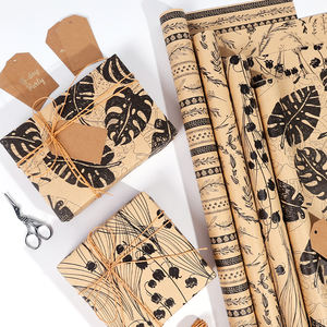 Wholesale 80g Valentine's Day Kraft <b>Paper</b> 43*300cm Gift Luxury Custom Packaging <b>Wrapping</b> <b>Paper</b> <b>Roll</b> - Product Image 1