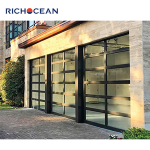 Portes de <span class=keywords><strong>garage</strong></span> en aluminium RICHOCEAN avec grilles givrées et vitrages sectionnels coulissants pour la sécurité de la maison - Product Image 6