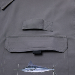 Magliette con bottoni da pesca in Nylon impermeabili personalizzate con bottoni da uomo protezione da sole Upf 50 + maglia da pesca per escursioni all'aperto - Product Image 5