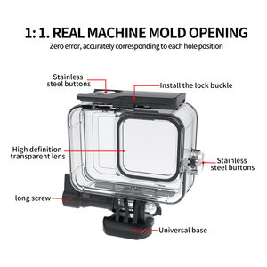 Boîtier de protection étanche 60M pour plongée sous-marine compatible avec les séries <span class=keywords><strong>GoPro</strong></span> <span class=keywords><strong>Hero</strong></span> pour la plongée sous-marine, la plongée libre et la prise de vue - Product Image 6