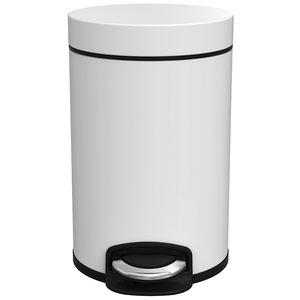 Poubelle de 12 L <span class=keywords><strong>Easton</strong></span> ES8063, pédale d'hôtel, acier inoxydable, couvercle à roulettes, écologique, usage intérieur - Product Image 3