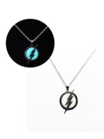 Collier en acier inoxydable fluorescent lumineux avec croix et perles d'imitation, idéal pour mariages et fêtes, vente en gros usine