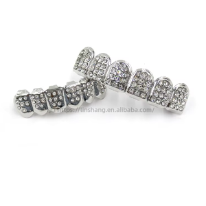 Ensembles de Grillz en Cuivre Style Hip-Hop, Bijoux Dentaires Unisexe Tendance, Grillz Dents Irrégulières Effet Glaçon, Vente en Gros, Cadeaux - Product Image 4