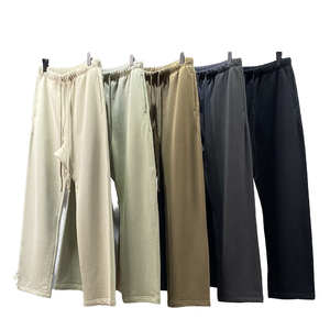 กางเกงวิ่งขายาวสำหรับผู้ชายกางเกงขนแกะธรรมดา445g เอวกลางแบบลำลองสไตล์ตรงสำหรับเล่นกีฬา - Product Image 4